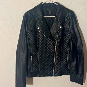 Inc extra large non leather jacket black